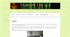 Desktop Screenshot of diamantedayspa.com