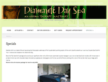 Tablet Screenshot of diamantedayspa.com